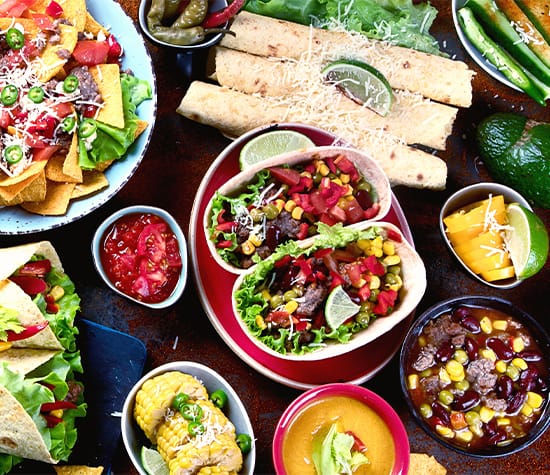 Mexican Food Spread